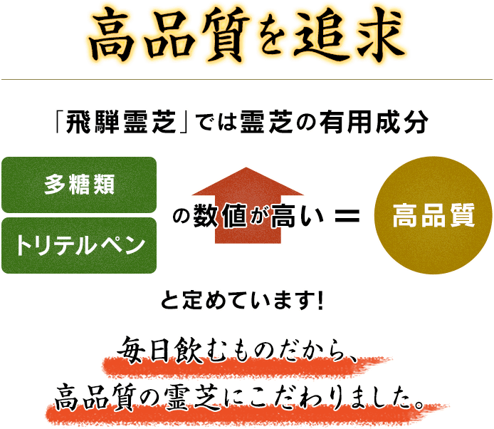 高品質を追求